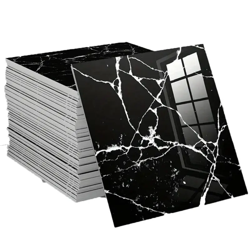 Marble Pattern Self-adhesive Wall Sticker, Waterproof & Anti-fouling Wall Decal, Wall Decor for Home Living Room Bedroom Kitchen