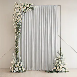 Silver Sequin Event Backdrop Curtain with Rod Pocket – Shimmering Drape Panel for Professional Displays & Photo Booths, 5ft x 12ft