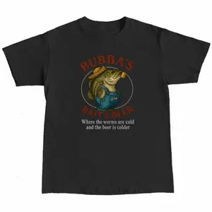 BUBBA'S BAIT & BEER T-shirt-Sweatshirt.Funny Graphic tee,Vintage Graphic tee,Gift for fan,Full size full color,Unisex for men and women.