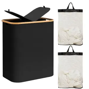 Large Foldable Laundry Basket with Lid and Handles, 90L/150L Capacity, Detachable Inner Bag, Ideal for Clothes Toys Towels Storage, Foldable Laundry Hamper