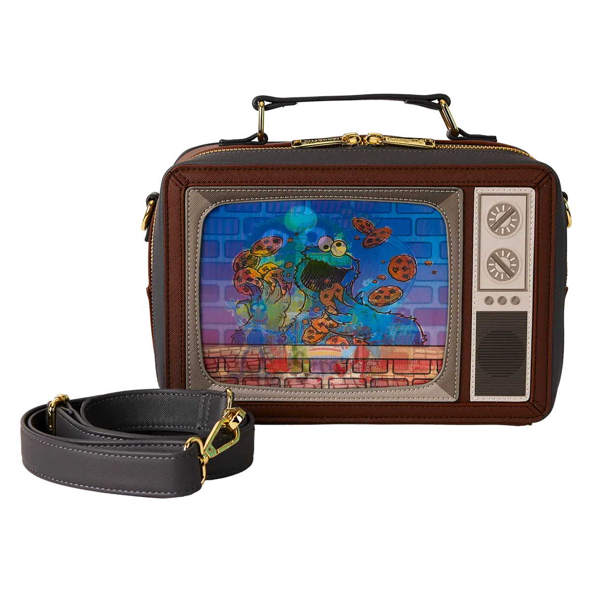 Sesame Street Lenticular Retro Tv Crossbody Bag