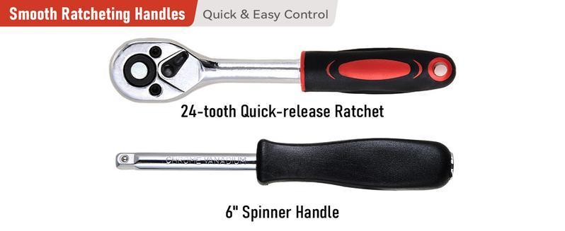46pcs Car Repair Machinery Tools Set, Household Machinery Tools, Socket Wrench Diy Repair Tool Kit, Ratchet Screwdriver Compatible with Car Repair & Bicycle Repair, Hardware Toolbox Compatible with Auto Repairing & Household, Christmas Gift for Husband
