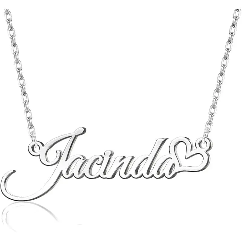 Heart Name Necklace 3-Silver