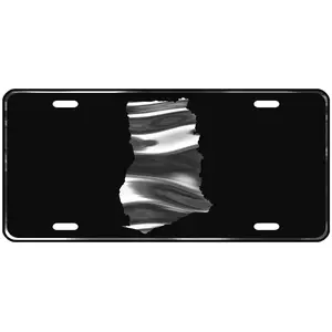 CustoMonsterDesigns Ghana Map Heavy Duty Aluminum License Plate