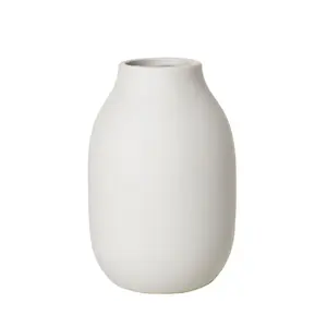 212 MAIN Blomus Colora Matt Porcelain Vase - 6x4 in Small Size, Moonbeam, Rounded Soft Curve Form, Floral Home Decor Accent