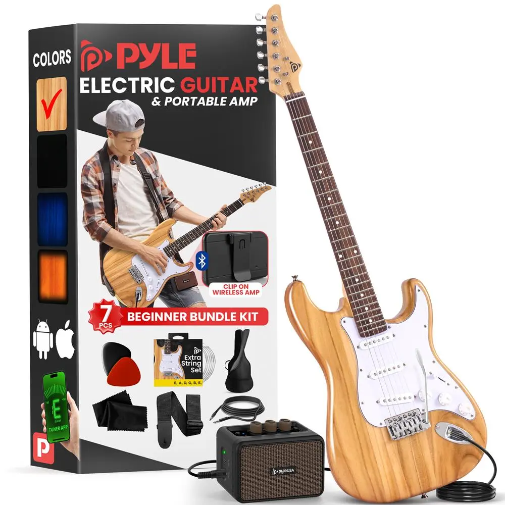 Beginners ST-Style Electric Guitar Kit | Handcrafted Paulownia Wood Full Size 6 String Guitar Set with Amplifier, Allen Key, Gig Bag, Picks & More Accessories - Perfect Gift for Musicians & Music Lovers