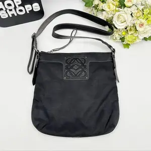 Pre-owned Loewe As Shown Shoulder Bags Anagram Nylon Crossbody Shoulder Bag AJ986