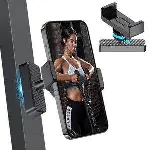 Magnetic Phone Holder for Gym, 360 Adjustable Magnetic Phone Mount, Fitness Accessories Essentials, Phone Holder Gym Accessories for Men Women Compatible with All Smartphones 4-7"