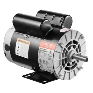 【fathersdaygift】VEVOR 3.7HP Air Compressor Motor, 3450RPM Electric Motor, 230V 17.2 Amps, 5/8" Keyed Shaft 56 Frame, 1.88" Shaft Length, Single Phase, CCW/CW Rotation (Factory Setting is CCW)
