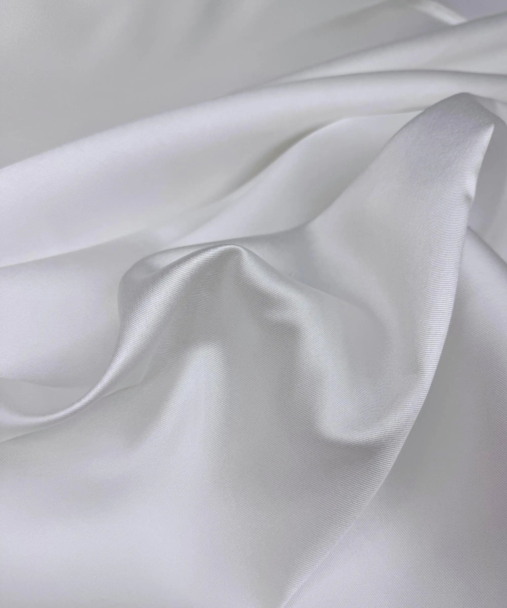 White Mikado Satin Twill