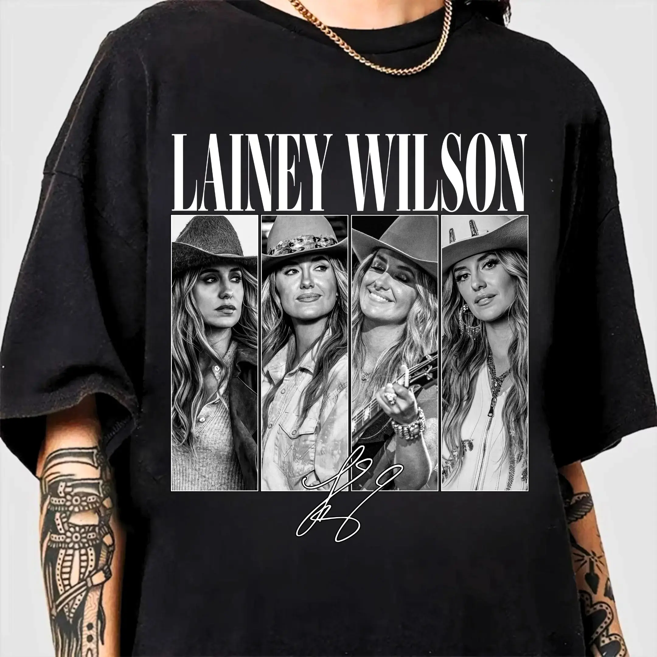 Lainey Wilson Country Music Signature Retro Graphic T-Shirt – Country Cowgirl Vintage Tee Tour 2026