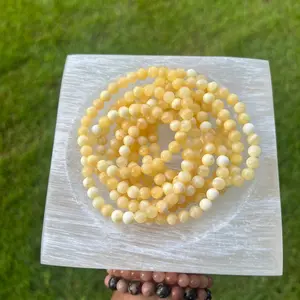 Orange Calcite 6mm Stretch Bracelet