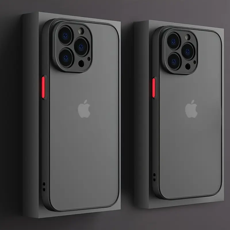 Luxury Shockproof Matte Smartphone Case - Translucent Hard Polycarbonate (PC) Cover, Cellphone Accessory for iPhone 11/11Pro/11Pro Max/12/12Mini/12Pro/12ProMax/13/13Mini/13Pro/13ProMax/14/14Plus/14Pro/14ProMax/15/15Plus/15Pro/15ProMax