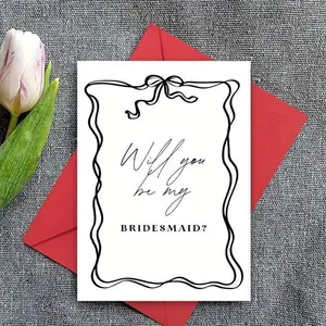 Will You Be My Bridesmaid Card, Share Joy of Weddings Parties Engagement, Perfect Proposal Gift, Elegant Design, High-Quality Material