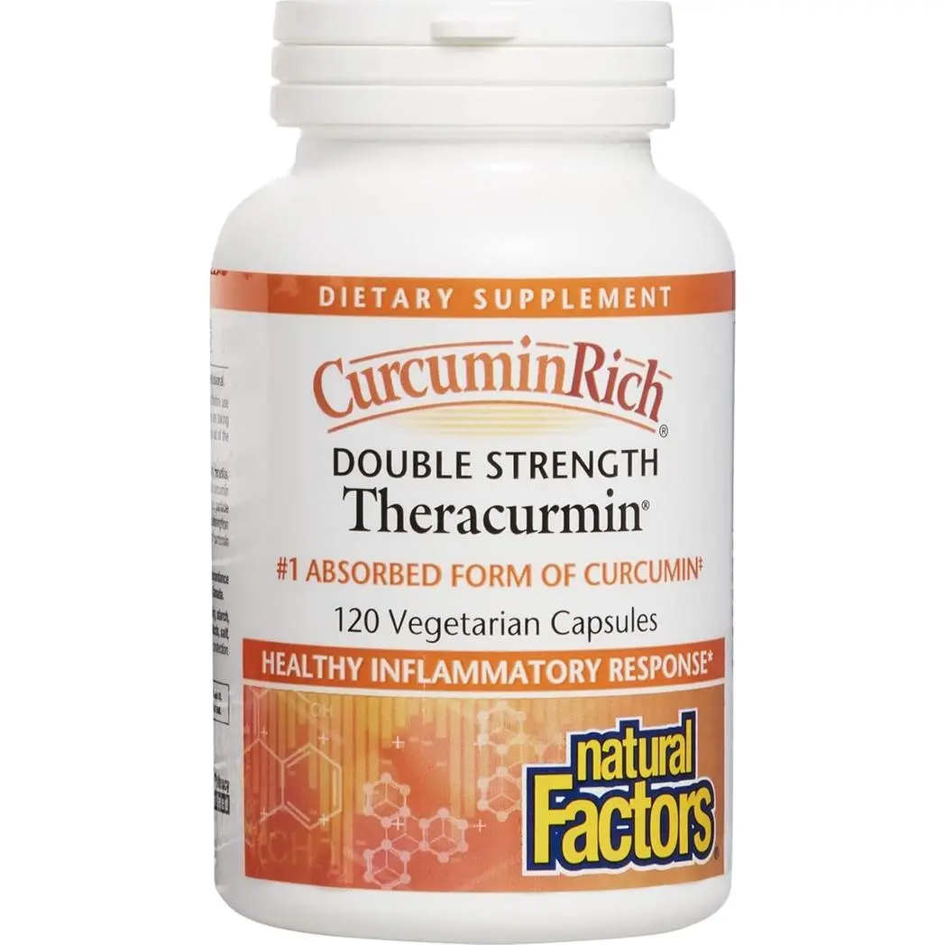 Natural Factors CurcuminRich Double Strength Theracurmin Supplement 120 capsules