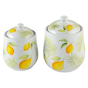 Temp-tations Seasonal Set of 2 1qt & 2qt Countertop Jars