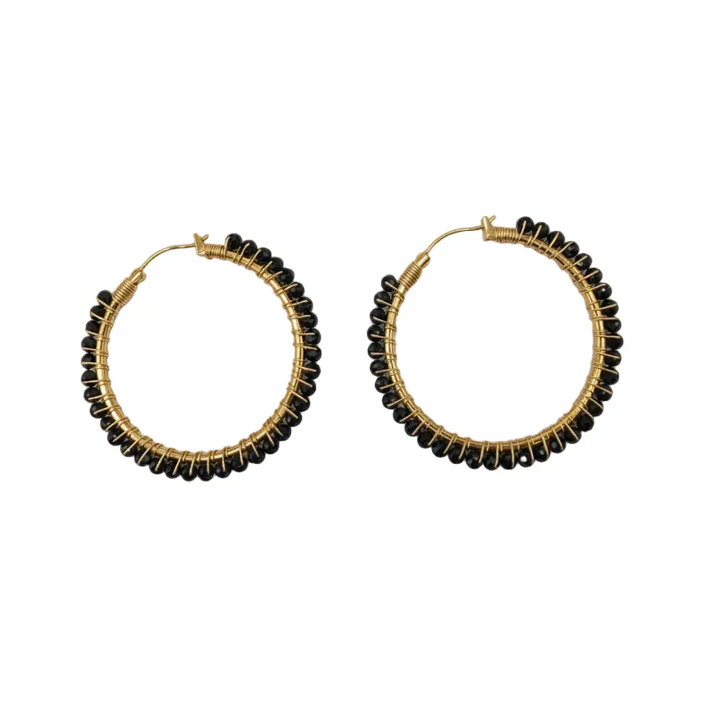 Wire-Wrapped Hoop Earrings