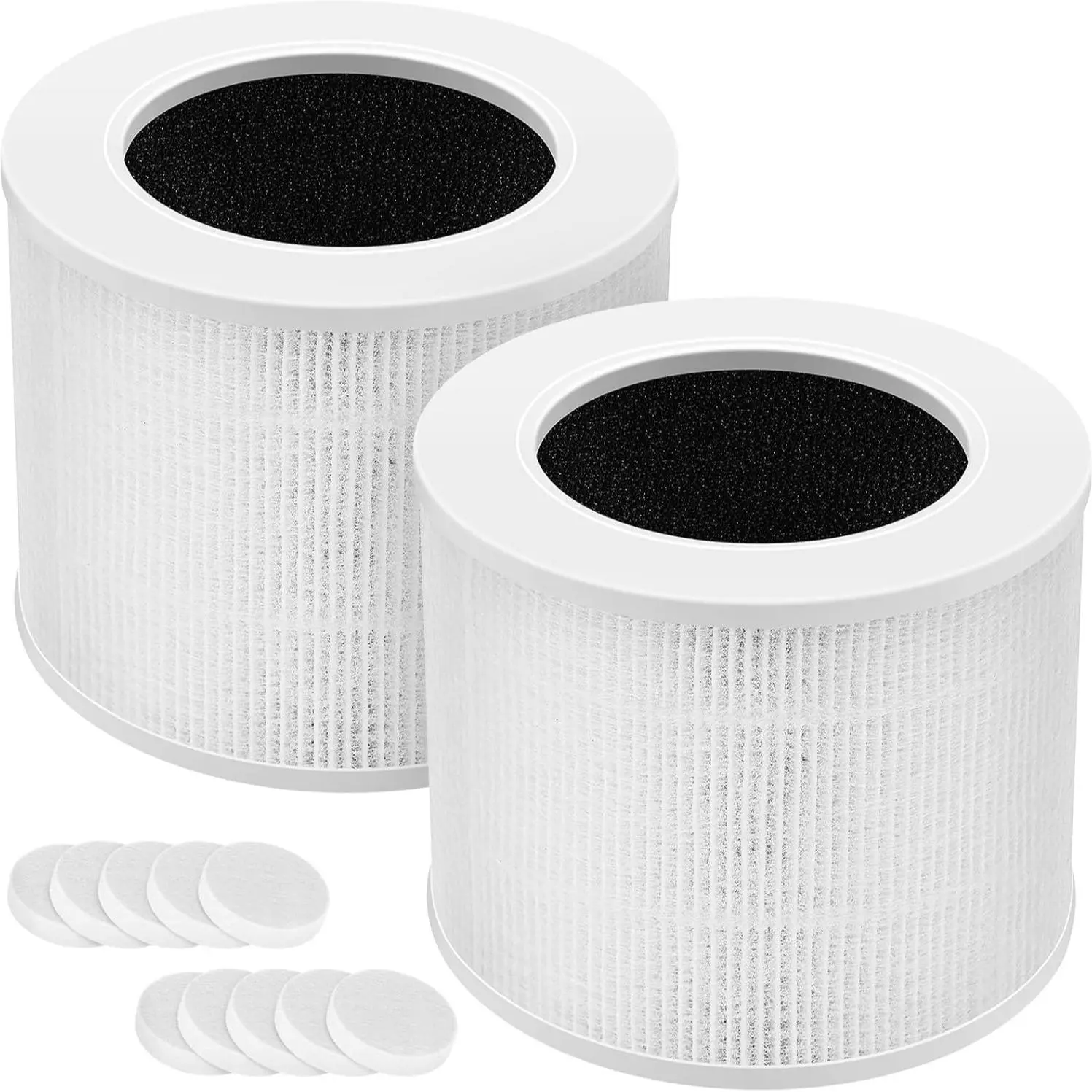 VIQTTA 2 Pack HEPA Filter Replacement Compatible with LEVOIT Core Mini Air Purifier, 3-in-1 Activated Carbon Air Cleaner Filter
