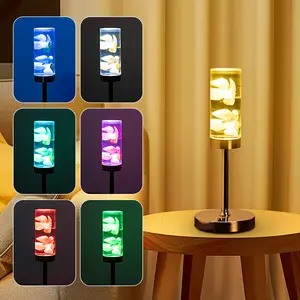 Flower Table Lamp,LED Reading Light Bedside Vintage Flower Night Lights,7 Colors Modes Kawaii Bedside Lamps Decor,Automatically cycles through colors，Living Room Bedroom Room Lighting Table Lamps Home Decoration shower lamp lights