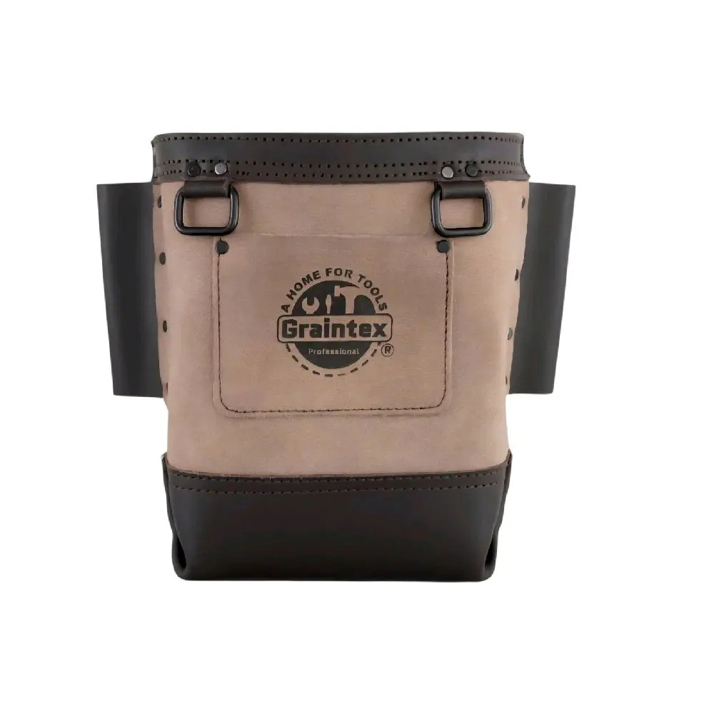 SB2204 Beige Premium Quality Suede Leather Nut & Bolt Tool Storage Bag, Multi-Purpose Sturdy Belt-Mounted Tool Bag, Multi-Purpose Tool Bags