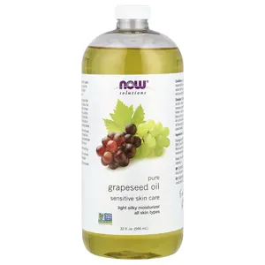NOW Foods Solutions, Pure Grapeseed Oil, All Skin Types, 32 fl oz (946 ml)