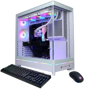 CyberPowerPC SLCAI9400CPG Gaming Desktop PC, AMD Ryzen 9 9950X3D, 64GB DDR5, GeForce RTX 5070 Ti 16GB, 4TB PCIe 4.0 NVMe SSD, WiFi/BT, RGB Gaming Keyboard/Mouse & Windows 11 Home