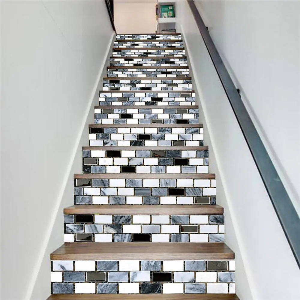 Stair Sticker, Tile Sticker, Peel and Paste Stair Sticker, Waterproof Removable Wall Sticker, Decorative Wall Sticker, Self-adhesive Wall Decal for Home Decor, Decoration Sticker, Stickers Decor