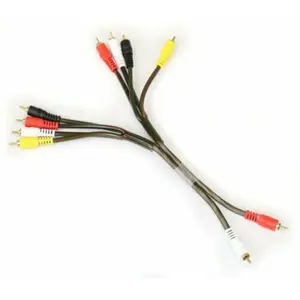 212 MAIN 1 ft Multi-Output RCA Cable - 2-Male to 8-Male, Mobile Phone & Electronics Accessories, Gadgets