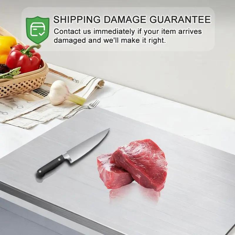 No More Moldy Wooden Boards! XXL 304 Stainless Steel Cutting Board – Anti-Slip, Heavy-Duty & Food-Safe, Perfect for Chopping Meat, Kneading Dough & Baking Prep – A Must-Have for Kitchen
