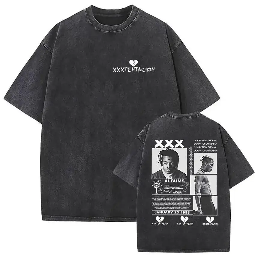 XXXTentacion Shirt, Retro Hip Hop Tee, Vintage Rapper Graphic T-Shirt, Y2K Streetwear, Fan Gift