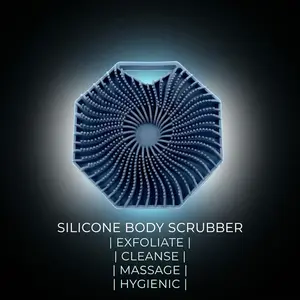 Antimicrobial Silicone Body Scrubber Exfoliating Brush for Sensitive Skin Antibacterial Shower Scrubber for Men Women Daily Hygiene Organiser