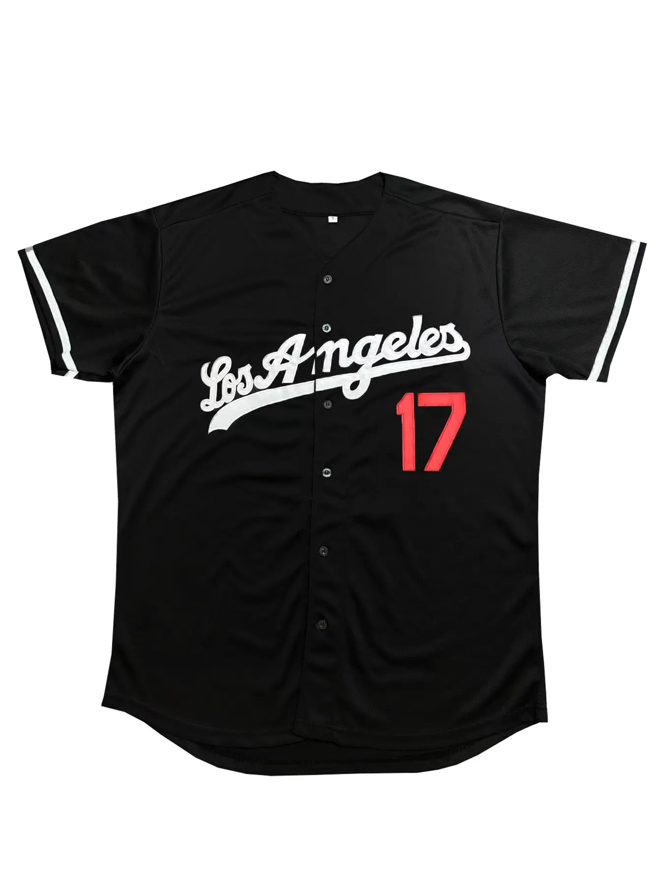 Men's Letter & Figure Patched Button Front Baseball Jersey, Stylish Jersey, Casual Loose Short Sleeve V Neck Baseball Top, Baseball Shirt for Fall & Winter, Men's Sportswear for Training & Competition