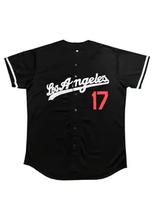 Men's Los Angeles #17 Four Colors Baseball Jersey, Casual Sporty Short Sleeve T-Shirt Jersey Tee for Daily Wear, Sportswear for Men
