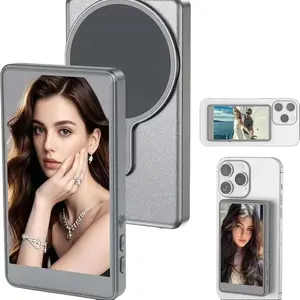 OmniMaster Phone Vlog Selfie Wireless Monitor Screen, Magnetic Mount for MagSafe, Rear Camera for Selfie Vlog Live Stream, iPhone & Android Compatible