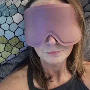 3D Deep Contoured Eye Cover for Sleeping, Adjustable Sleep Mask with Nose Pad Design, Eye Cover Mask for Sleeping, Yoga, Traveling