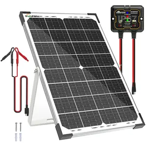 SOLPERK Solar Panel Kit 30W 12V, Solar Battery Trickle Charger Maintainer + Upgrade New Waterproof Controller + Adjustable Mount Bracket for Boat Car RV Motorcycle Marine Automotive Outdoorfun dealsforyou