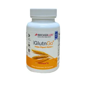 Bricker Labs Gluten Digest with Tolerase G — Fast, Clinically Proven Gluten Enzyme for Hidden Gluten Relief | 90 Capsules