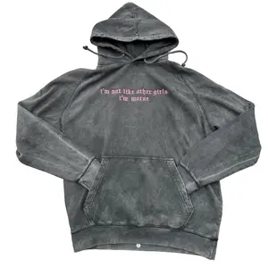 I'm Not Like Other Girls Vintage Embroidered Hoodie, Gamer Sweatshirt, Gift for Him, Alt Fashion, Streetwear Casual Pullover Sweatshirts Embroidery Everyday Unisex