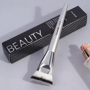 Flat Top Foundation Brush, Professional Soft Loose Powder Brush, Highlighter Brush, Finishing Brush, Face Makeup Brushes, Makeup Tools, Gift for Women & Girl