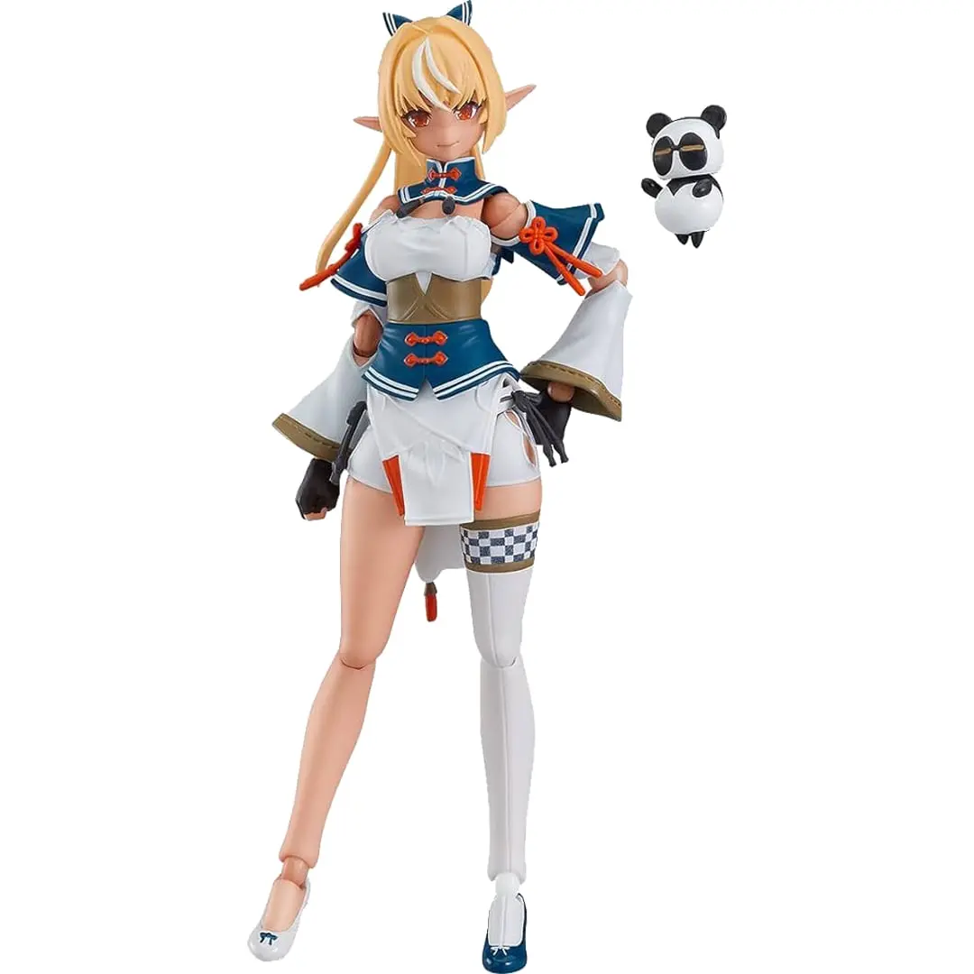 212 MAIN Hololive Production Shiranui Flare Action Figure (Figma Series, Max Factory M06801 Model) - Vtuber Collectible, Dynamic Pose, Highly Articulated, Interchangeable Hands, Polished Paint, Dynamic Display