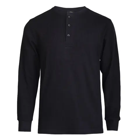 Men's Cotton Waffle-Knit Thermal Henley Shirt Long Sleeve S-3XL Breathable Fashion Casual Pullover Solid Tops Knitwear Menswear Sweater Spring Comfort