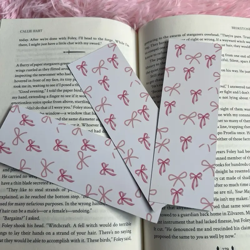 Pink Bow Coquette Bookmarks