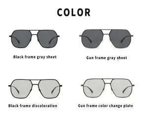 GIMELEST-07 Aviator Sunglasses Unisex UV400 Protection TAC Polarized Glasses Designer Sunglasses for Travel Use Summer 2025 Geometric Frame Double Beam Sun Protection Trends Travel Accessories Driving Glass Summer Freshness Sunglassesmen