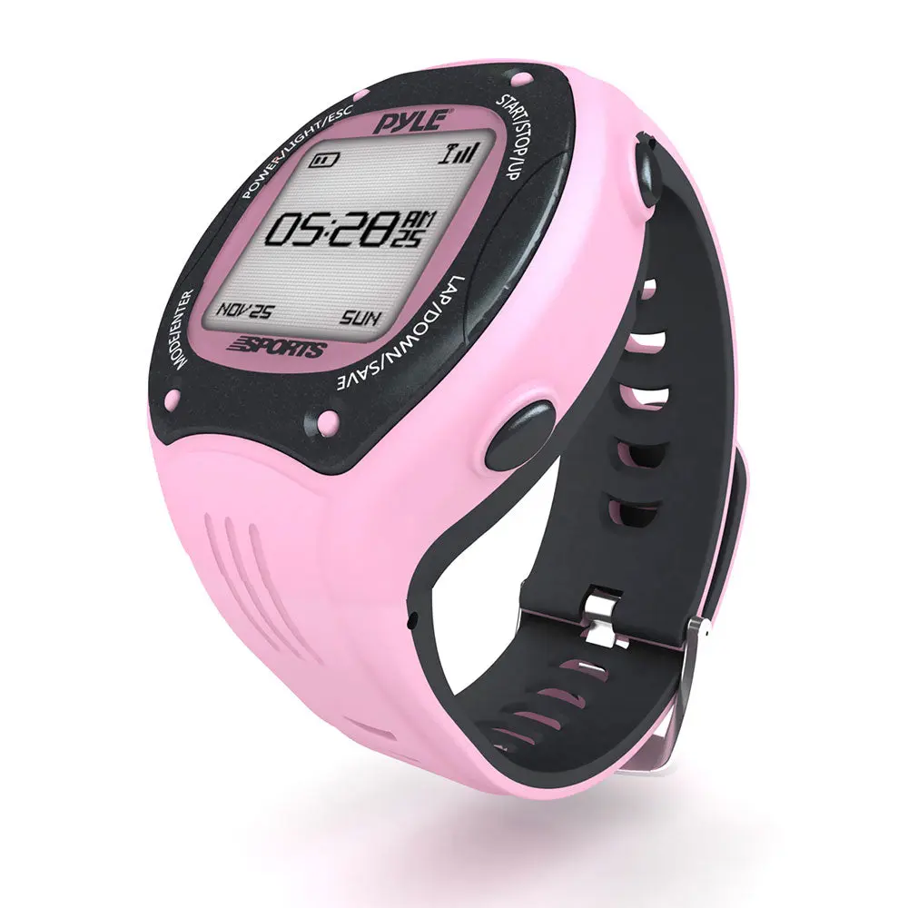Sports Training Watch GPS Tracker E-Compass Pink