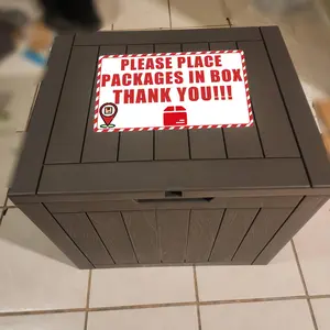 Please Place Packages in Box Thank You Sticker, 4 Counts/set Courier Delivery Reminder Sticker, Delivery Thank You Sticker for Home Office