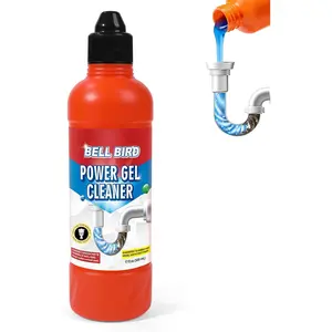 Bell Bird Drain Clog Remover & Pipe Cleaner - Thick Power Gel Dissolves Hair, Grease, and Soap Scum - Septic Safe Odor Eliminator for Kitchen Sinks, Tubs, Showers & Toilets (Pack of 1)
