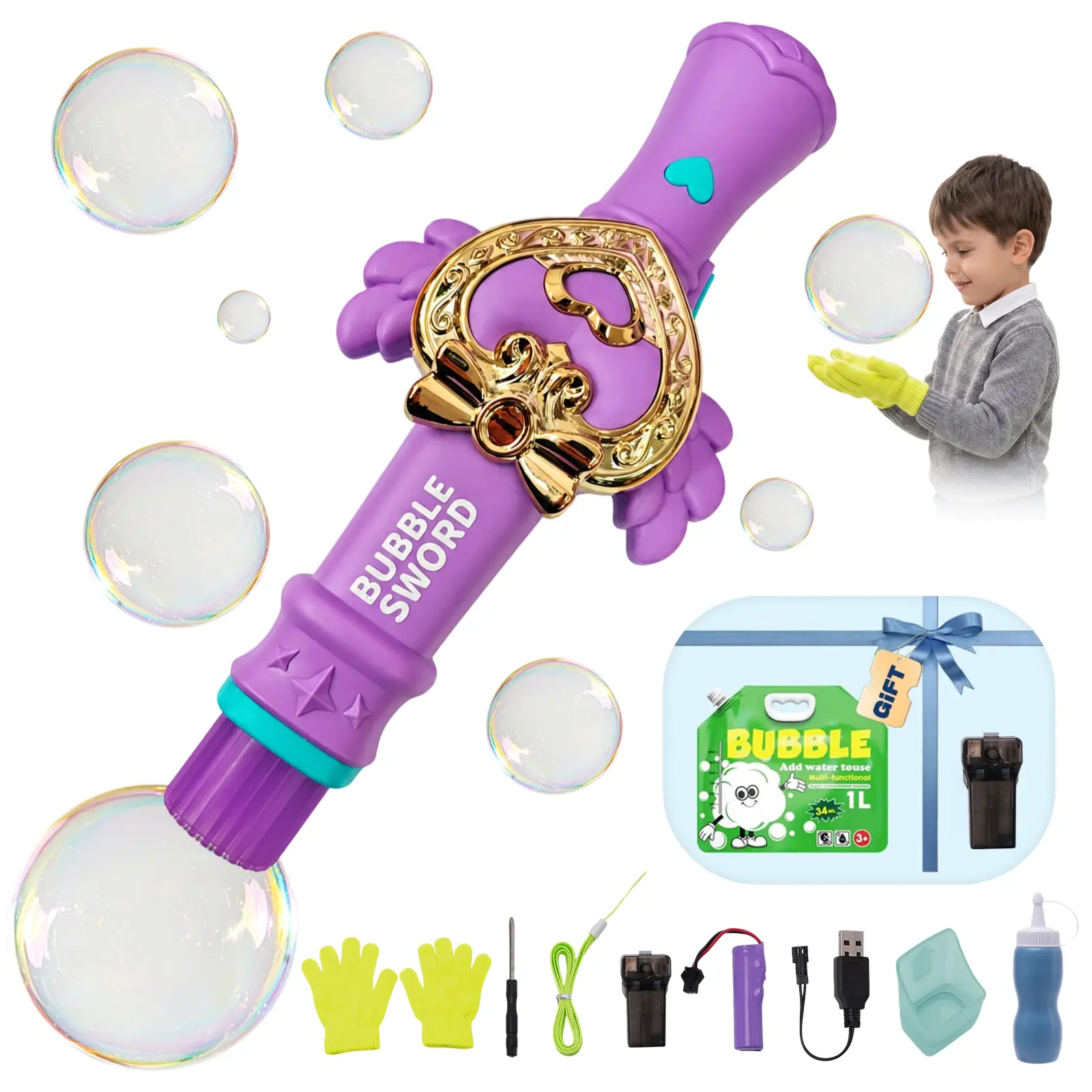[Summer toys] New Elastic Bubble Fog Wand, Colorful Fog Bubble Machine, Elastic Bubble Wand, Magic Interactive Fog Bubble Maker with Smoke for Parties, Beaches, Summer, Favors Supplies Toys Birthday Gifts,Kids Gift
