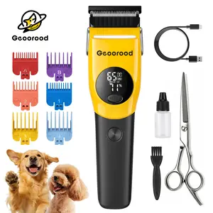 Geoorood Professional 11-in-1 Pet Clipper Grooming Kit – 10W Motor, 3-Speed, 2 Blades & Scissors for Large Dogs, Poodles, Golden Retrievers