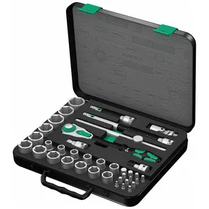 Wera 5003647001 Zyklop 8100 SC 4 1/2-Inch SAE Ratchet Set, 38-Piece
