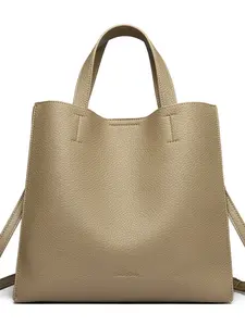 New Solid Color Shoulder Bag, High-End Casual Lychee Texture, Large Capacity Handbag, Fashionable Versatile Crossbody Bag